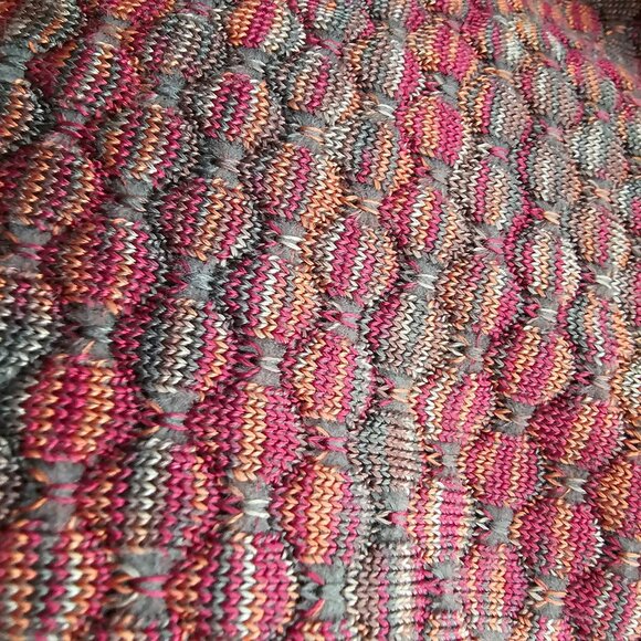 JH Collectibles Red & Brown Sleeveless Belted V-Neck Knit Sweater Top Women's L - Picture 7 of 10